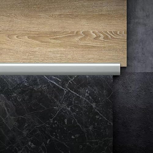 Miniatura 3 de HCZION Tiras de umbral para suelos de aluminio, tiras de transición para suelos irregulares, tiras de suelo moldeadas en T de 36 pulgadas, tira de