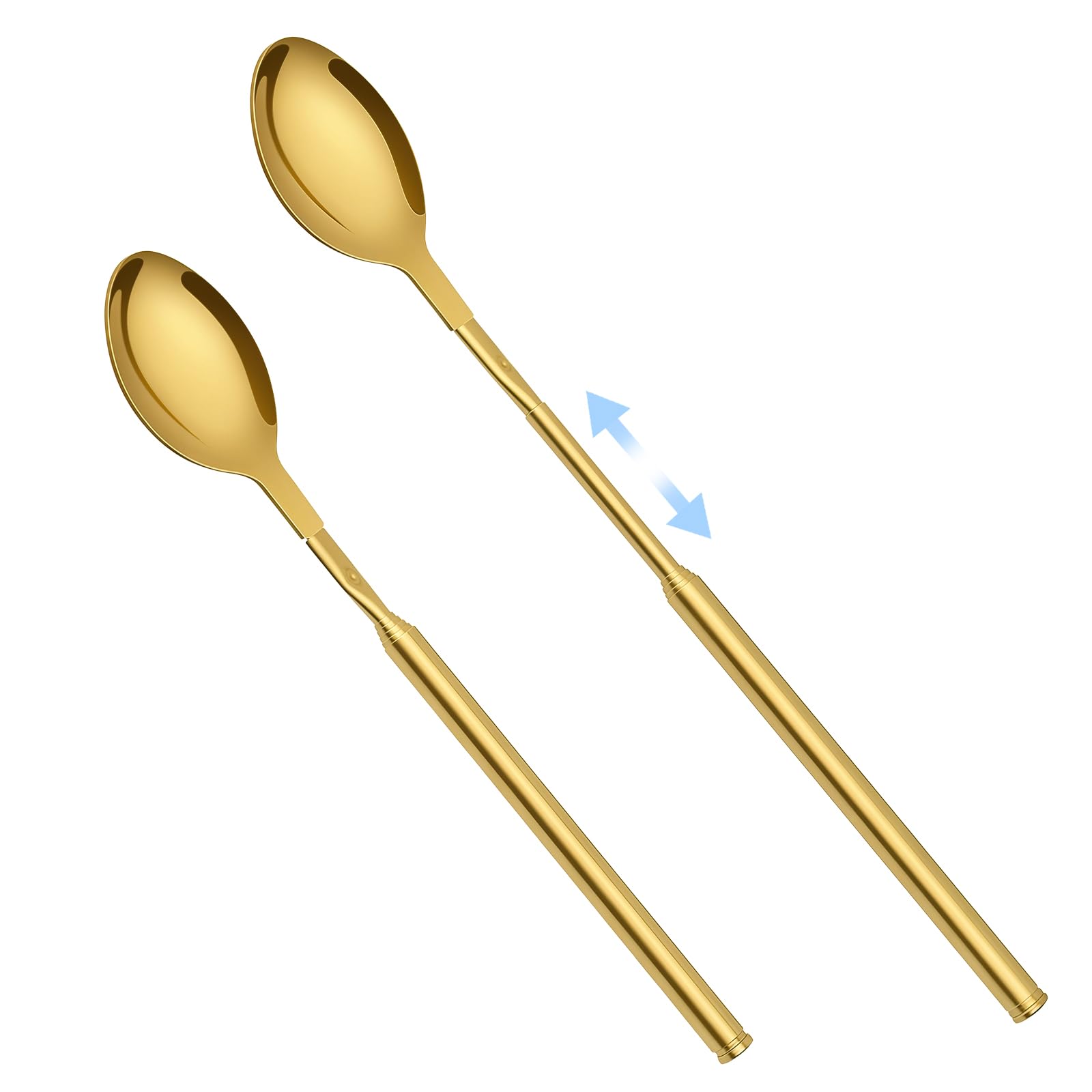 2 PCS Extendable Fork, Long Telescopic Forks, Expandable 8.7-25.4"(Gold) — Amazon image 13