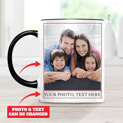 Miniatura 2 de winorax Tazas de café con foto personalizada, taza personalizada con texto fotográfico, haz tu propia taza, taza de café de cerámica de 11 onzas,