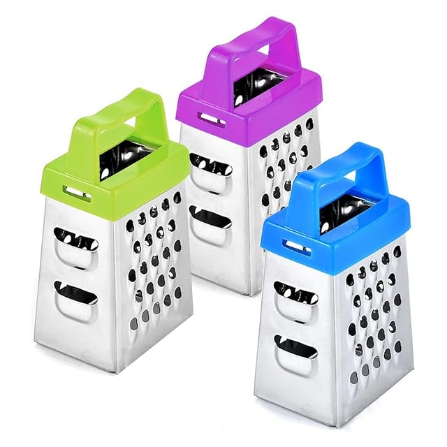 Mini Cheese Grater 3pcs Stainless Steel Small Box Graters for Kitchen Slicer for Garlic Ginger Vegetable Pack of