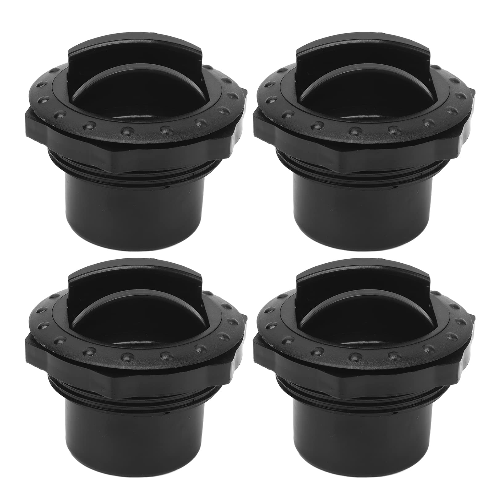 Presa Aria Condizionata, 4 Pezzi Deflettore Uscita Aria Condizionata Cruscotto Foro da 60 Mm Stile Manopola Universale Nero per Camper, Barca, Autobus, Auto