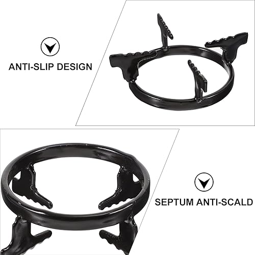 Miniatura 5 de MARURY Rejillas de estufa de gas, placas de gas, anillo de wok, estufa de hierro fundido, salvamanteles antideslizante para estufa, anillo de