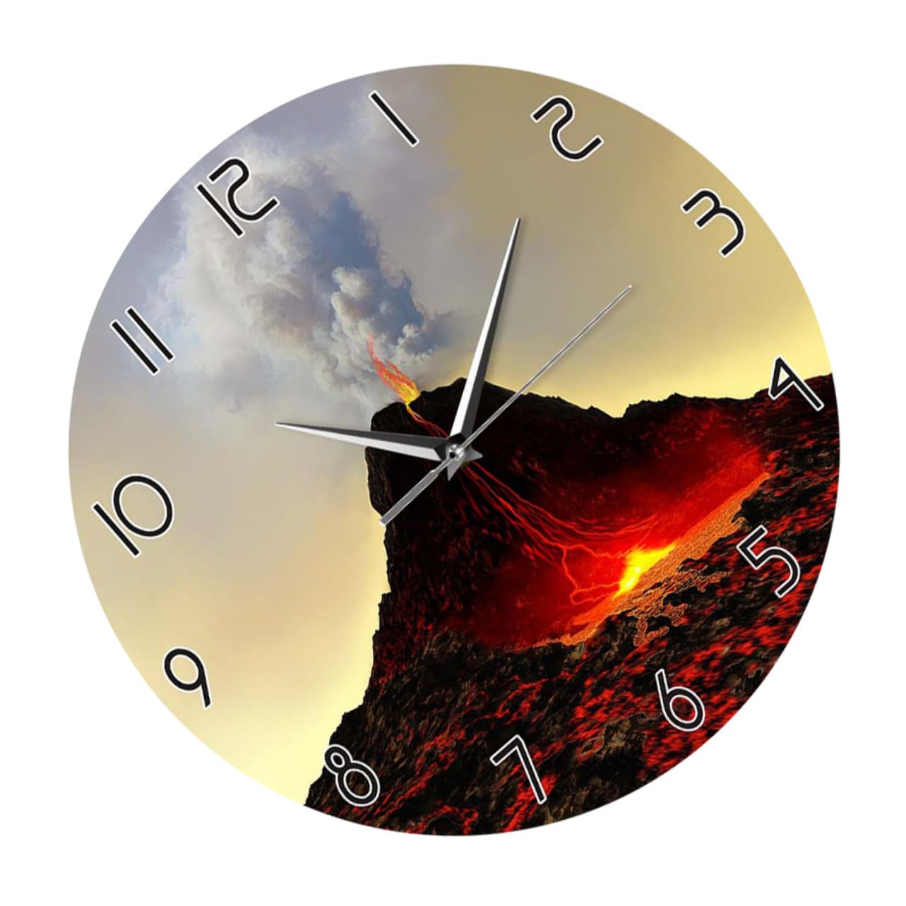 Horloge murale ronde silencieuse acrylique au design moderne de haute finition
