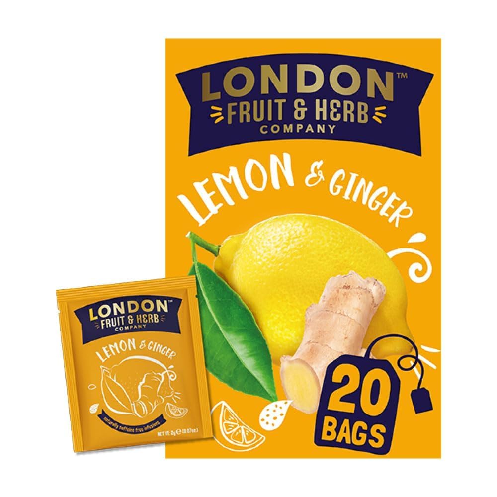 London Fruit & Herb tea bag Lemon & Ginger X20 bags