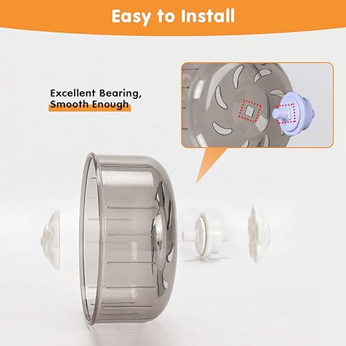 Miniatura 7 de TOPINCN Rueda de material translúcido, rueda pequeña lavable para mascotas, para perros de la pradera para erizos para ratas para el hogar