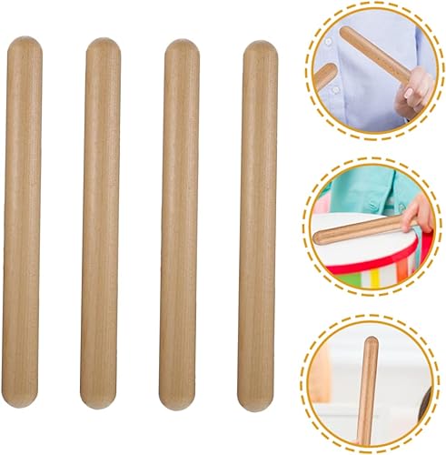 Miniatura 6 de ERINGOGO 16 piezas de troncos de bateo portátiles palos de ritmo preescolares juguetes maracas para adultos agitadores de huevos instrumentos