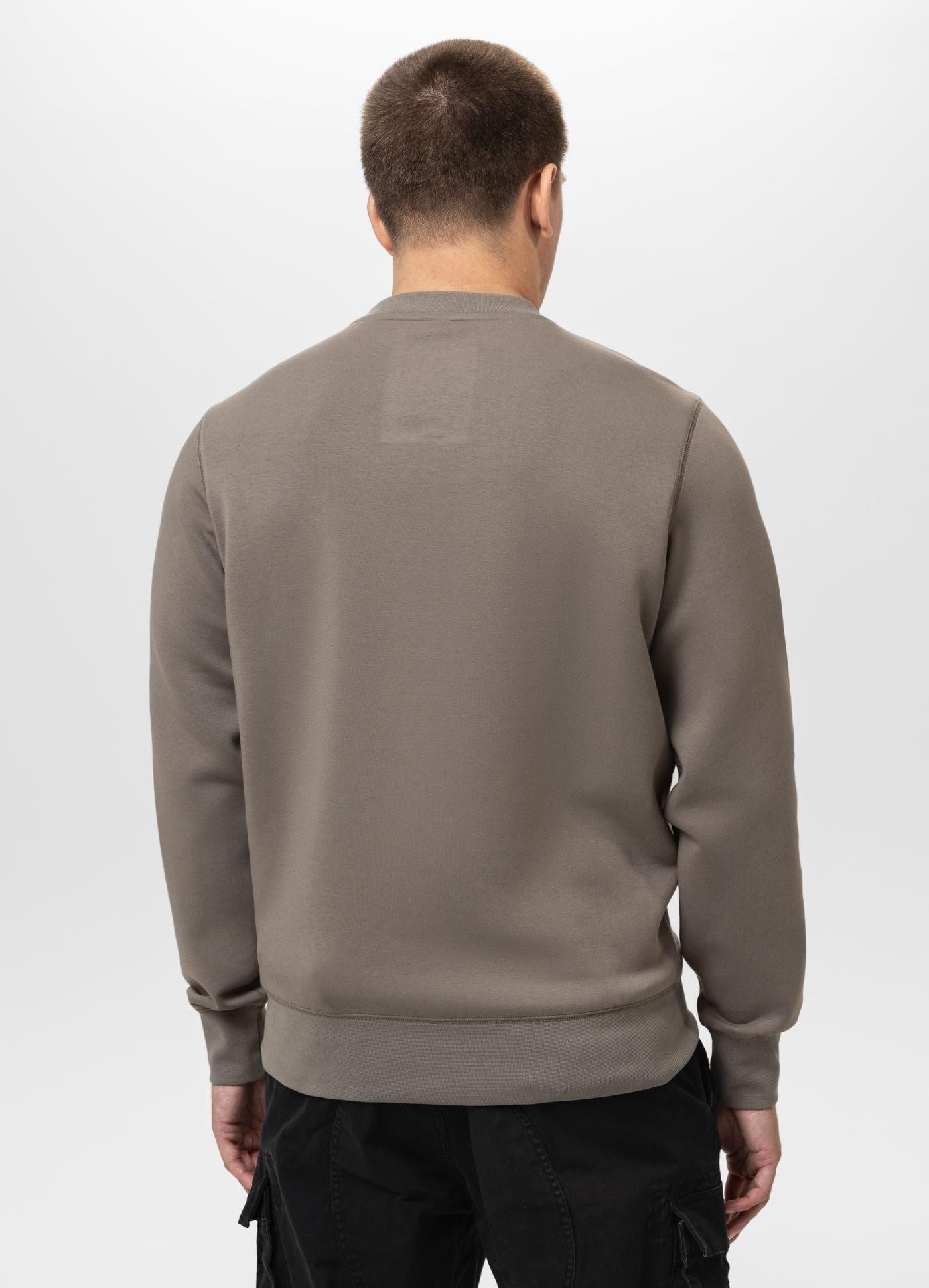 Pitbull Męska bluza podstawowa męska wygodna bluza Sampson casualowa bluza Crewncek sportowe bluzy M, jasnobrązowa, M, jasnobrązowy, M