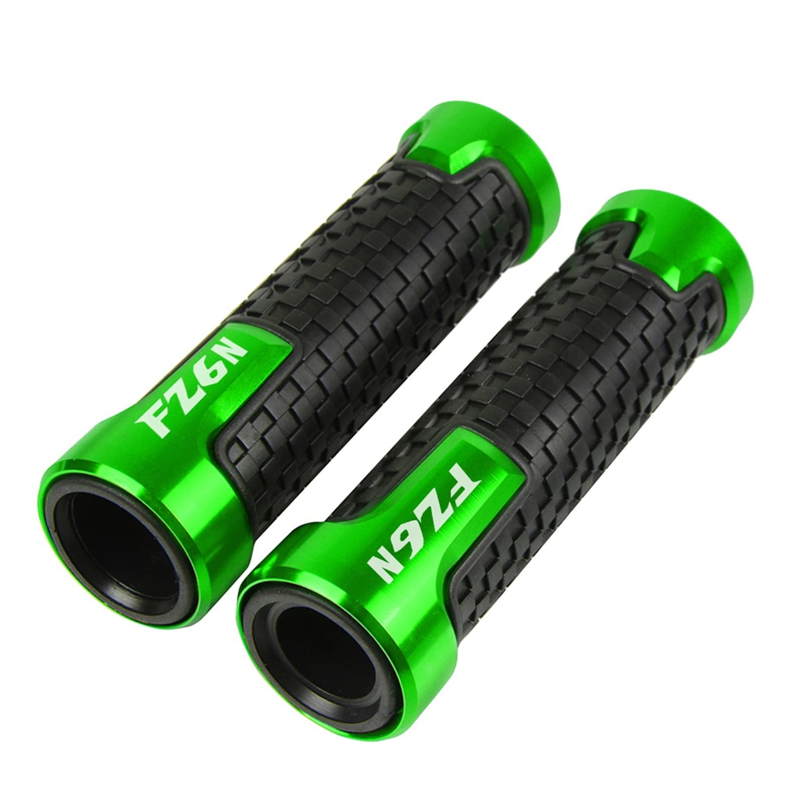 Poignée extrémités guidon 22mm anti vibration Yamaha FZ6 verte