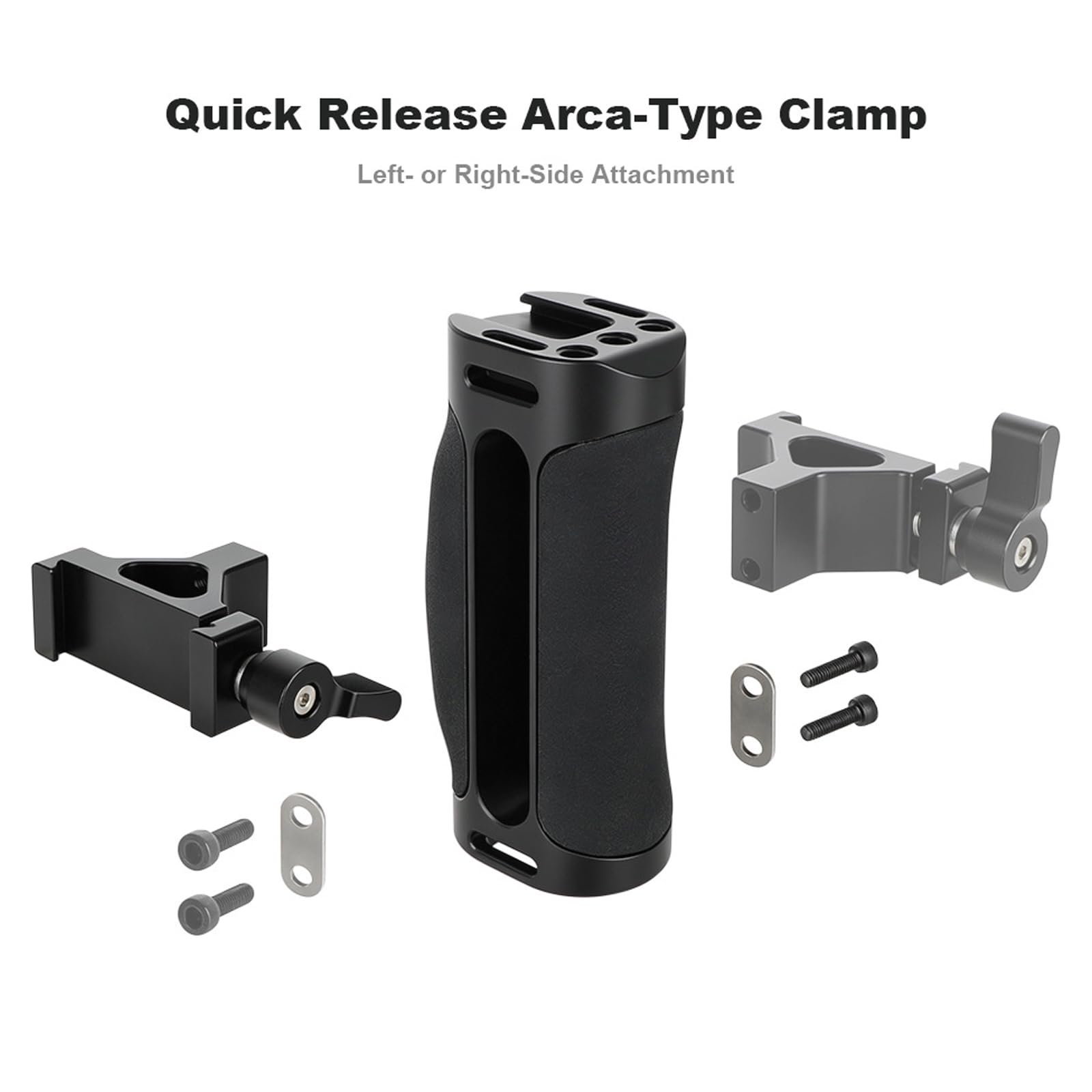 Impugnatura ergonomica laterale con attacco a vite da 1/4" per fotocamera DSLR Cage impedisce scivolamenti accessori di montaggio facili Gabbia per fotocamera maniglia laterale