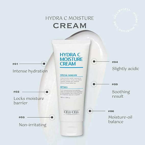 CELLBYCELL Hydra C Moisture Cream | Rich, Moisturizing, Hydrating for the skin all day long | 100ml