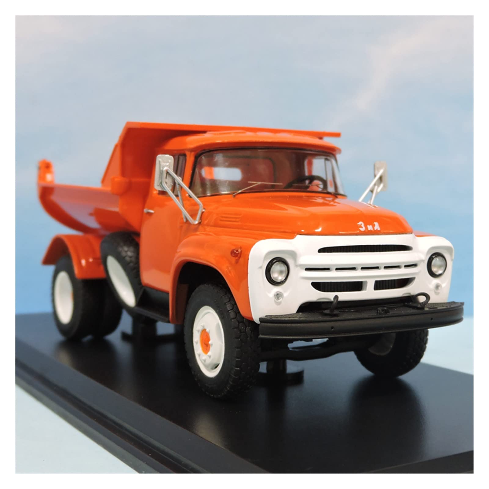 1 43 For Jill ZIL-130 MM3-555 Big White Face Dump Truck Small Truck Model Alloy Car Model Non-remote App Controlled Toys