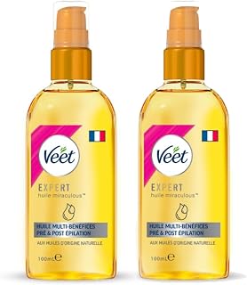 Veet - Aceite milagroso hidratante después de la depilación y antes y después del afeitado – a base de aceites de origen natural (200 ml)