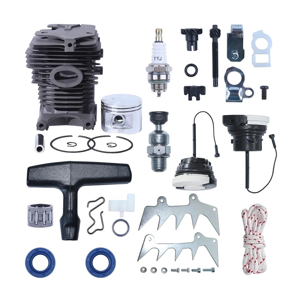 Kit de Ajuste de púas de trinquete de pistón de Cilindro de 46 mm for Motosierra S-ihl MS280 MS270 MS 270 280, Tapa de Gasolina, trinquete de Arranque Accesorios para cortacésped
