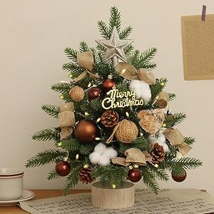 Christmas Tree for Tabletop Decoration, Mini Artificial Christmas Tree with Hanging Ornaments and Presents for New Year Holiday Home Decorations Christmas Tree for Tabletop Decoration Mini Artificial Christmas Tree with Hanging Ornaments and Presents for New Year Holiday Home Decorations