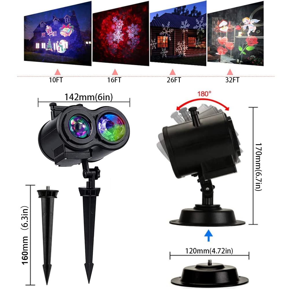 Halloween Projektor 16 Motive - Landschaftslicht Für Garten Party Wasserdicht