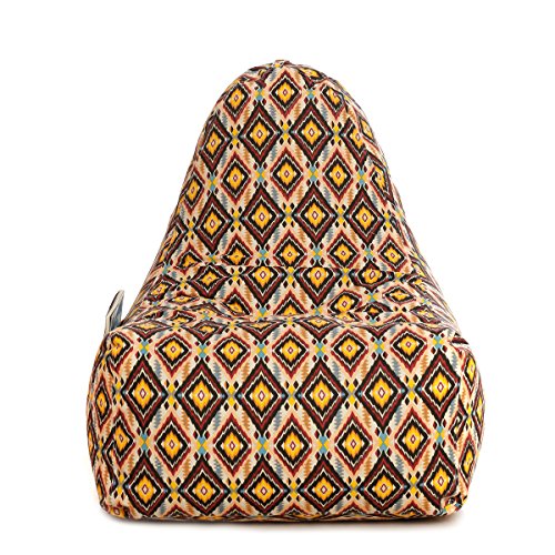 Image of Style Homez Hackey Cotton Canvas Geometric Printed Bean Bag XXL Size Filled with Beans Fillers