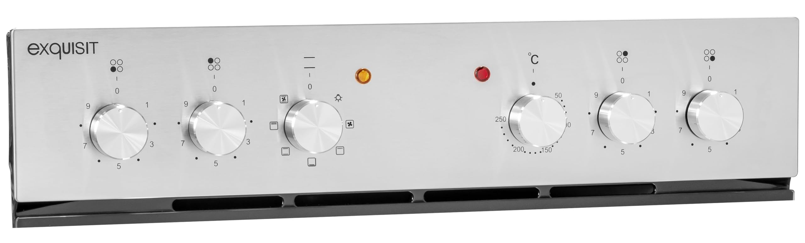 Exquisit Einbauherd-Set EHE10156-U-020 60 cm Inox Glaskeramikkochfeld Umluft Grill 59 l Energieeffizienzklasse A