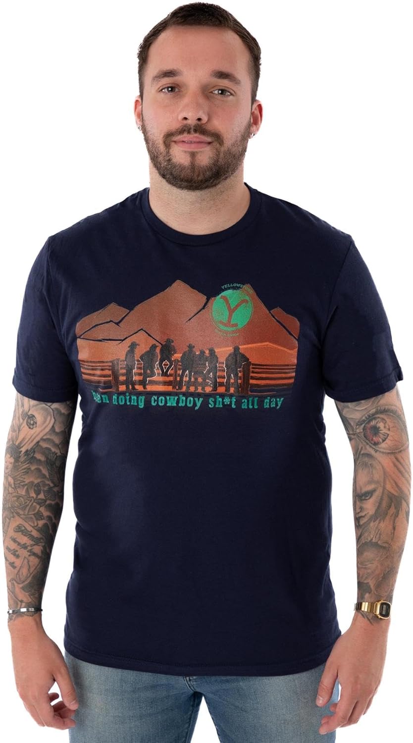 Yellowstone Mens Short-Sleeve T-Shirt Dutton Ranch Jordan Ubuy