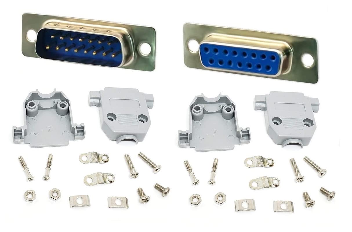 ERH India (1 Pair) DB15 Serial Connector RS232 15 Pin Double Row Welded Head Male and Female Pair DB15 Connector Female rs232 Connector Male and Female Pair with Cover Case (B09QJTVPXR) Amazon Price History, Amazon Price Tracker