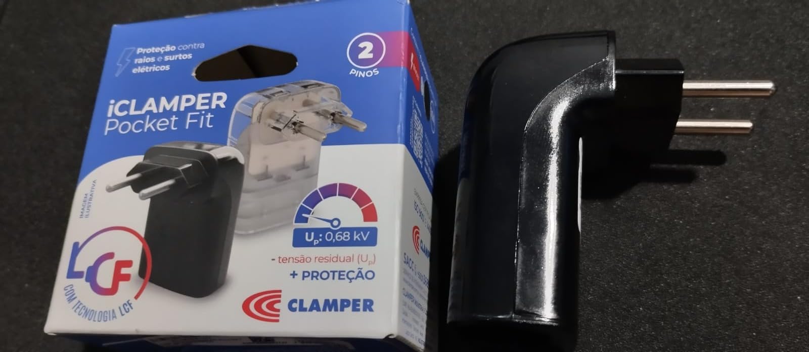 iCLAMPER Pocket Fit 2P 10A Preto