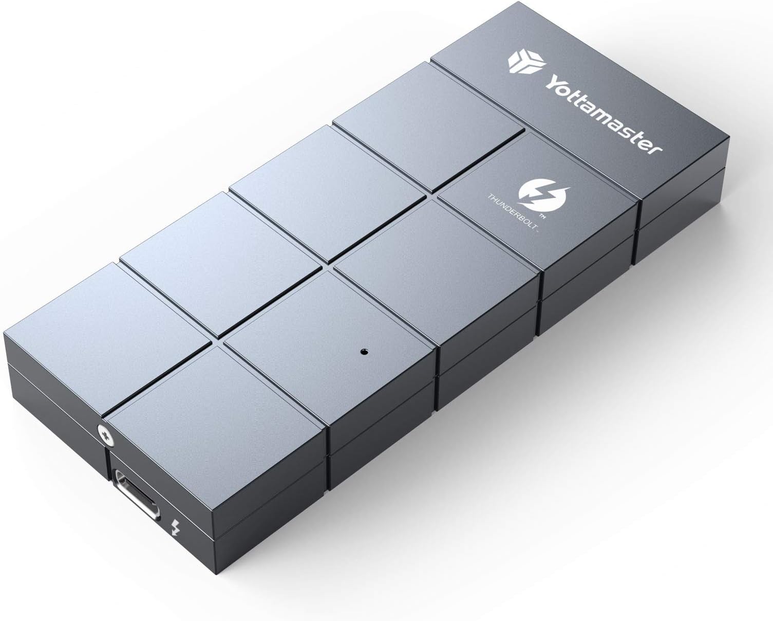 Thunderbolt 3 SSD Enclosure, Yottamaster 40Gbps Thunderbolt 3 to NVMe m.2 M-Key SSD Aluminum External Enclosure for 2280 M.2 NVMe SSD,with 50cm Thunderbolt Cable