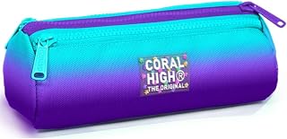 Coral High Turkuaz Mor Renk Geçişli Üç Bölmeli Kalem Çantası - Erkek Çocuk