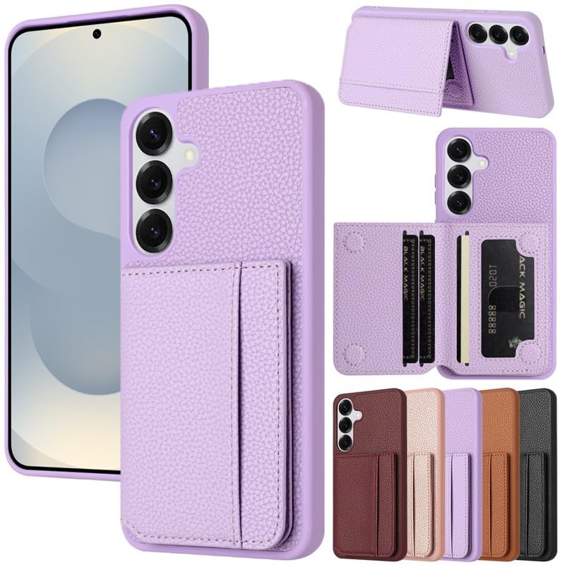 Coque Samsung Galaxy A25 5G violette en cuir premium et silicone de protection - 2