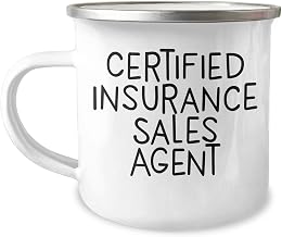 Funny Quote Gifts from Insurance Sales Agents to Family - Certified Insurance Sales Agent Camping Mug for Mother's Day