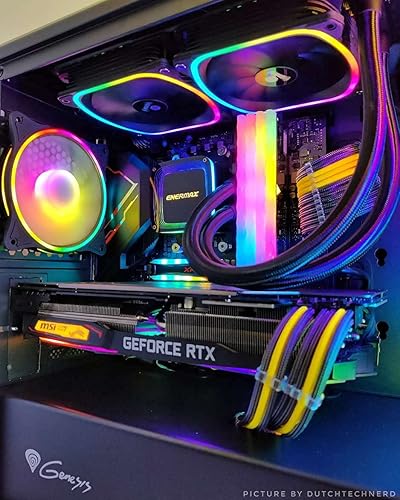 Miniatura 2 de v-Color Prism Pro DDR4 16GB (8GBx2)-3200MHz (PC4-25600) CL16 RGB Gaming RAM Memoria UDIMM Hynix IC - Negro azabache (TL8G32816C-E6PRKWK)