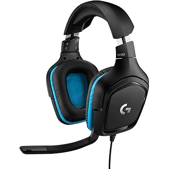Logitech G432 Wired Gaming Headset 7.1 Surround Sound, DTS Headphone: X 2.0, boom microphone with flip mute, ear pads with ar