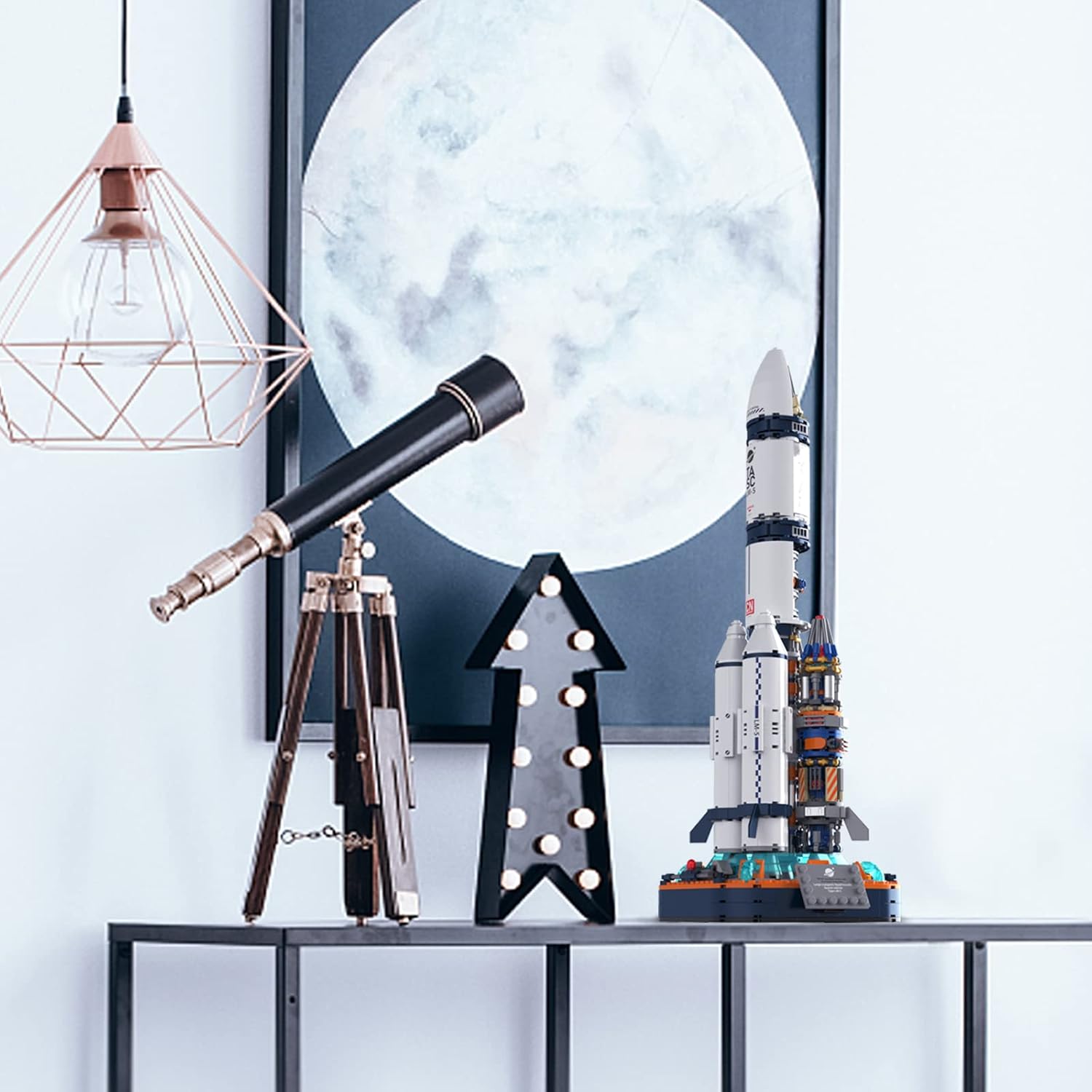 JMBricklayer Space Rocket Building Sets for Adults 70110, Spaceship Exploration Space Toys, Space Shuttle Rocket Ship Collectible Display Model Set, Gifts for Adults - Image 7