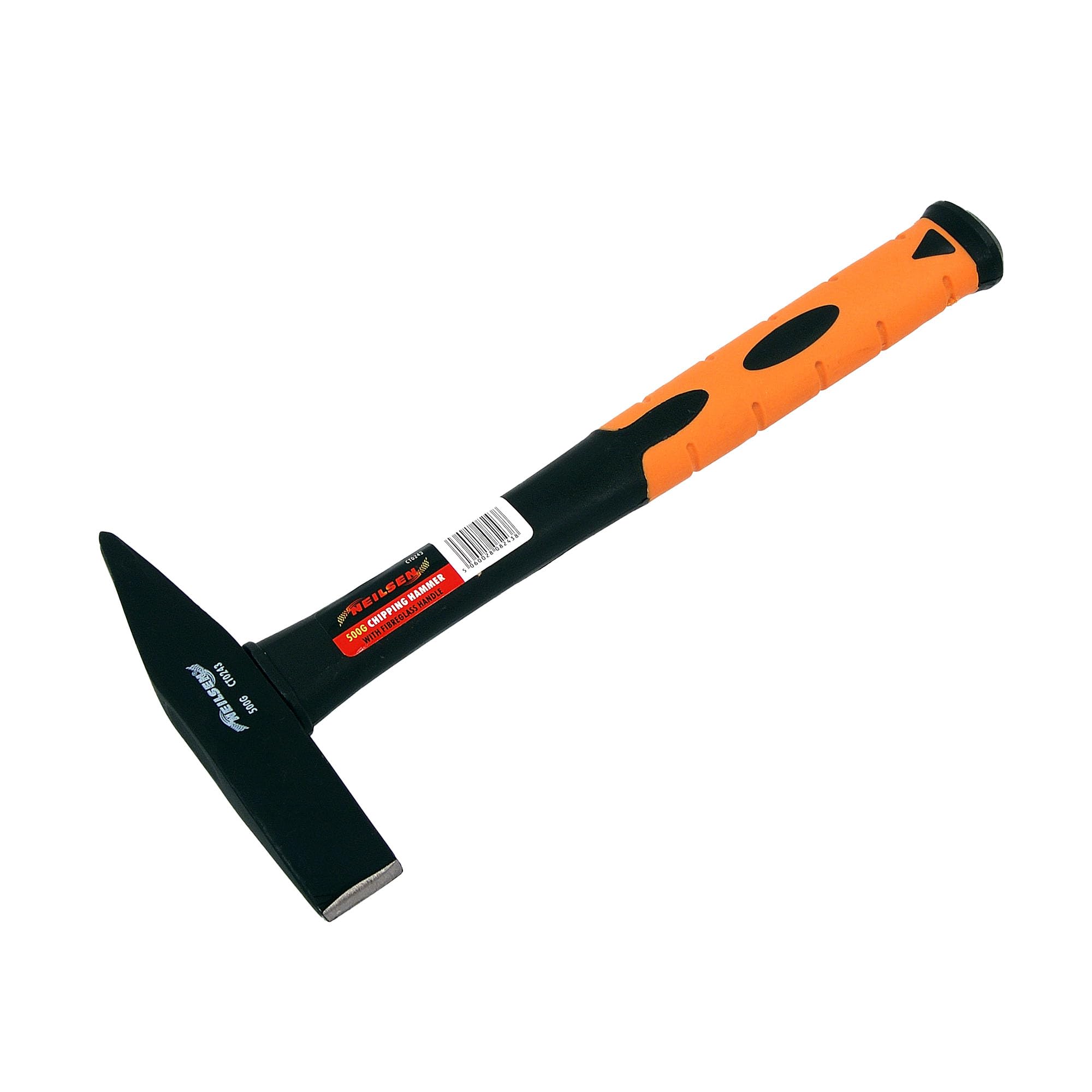 Neilsen Chipping Brick Masonary Hammer Hardened Steel Head Fibreglass Grip 500g
