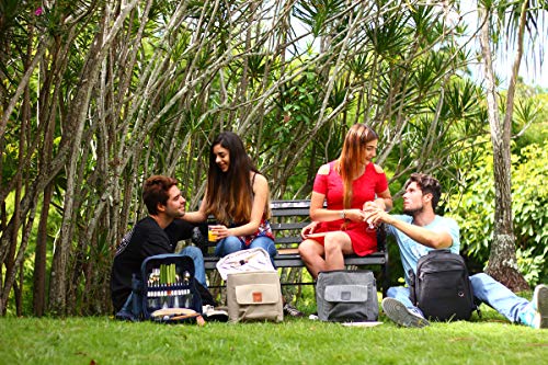 Picnic Backpack for 4 | Picnic Basket | Stylish All-in-One Portable Picnic Bag with Complete Cutlery Set, Stainless Steel S/P Shakers | Picnic Blanket Waterproof Extra Large| Cooler Bag for Camping