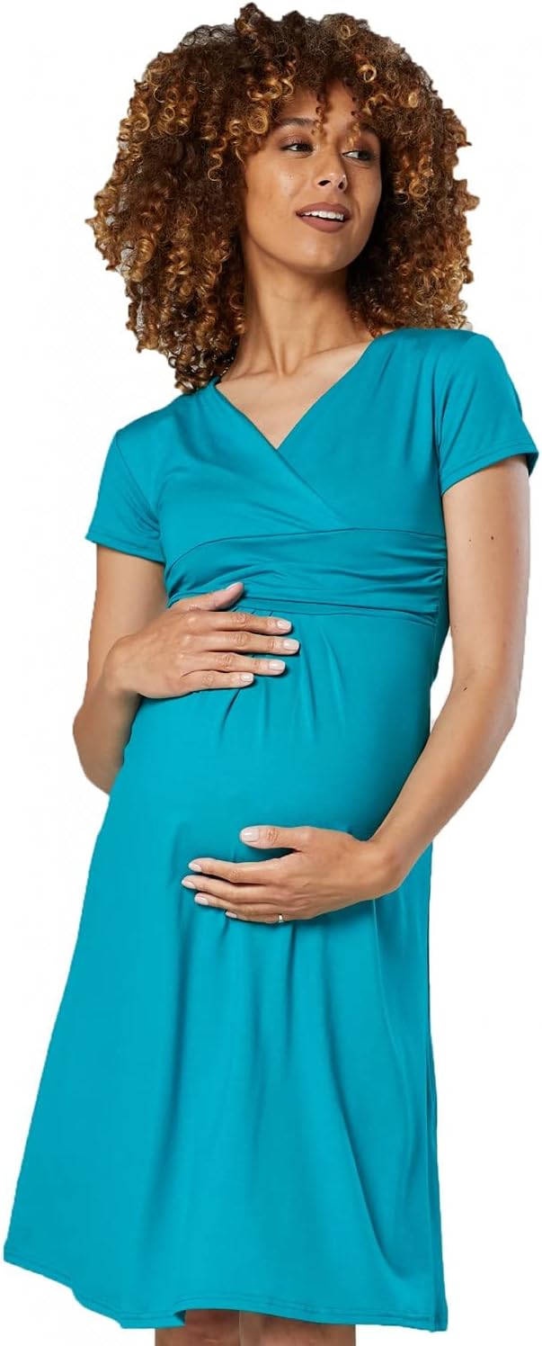 Robe De Grossesse Manches Longues à Taille Froncée - Happy Mama