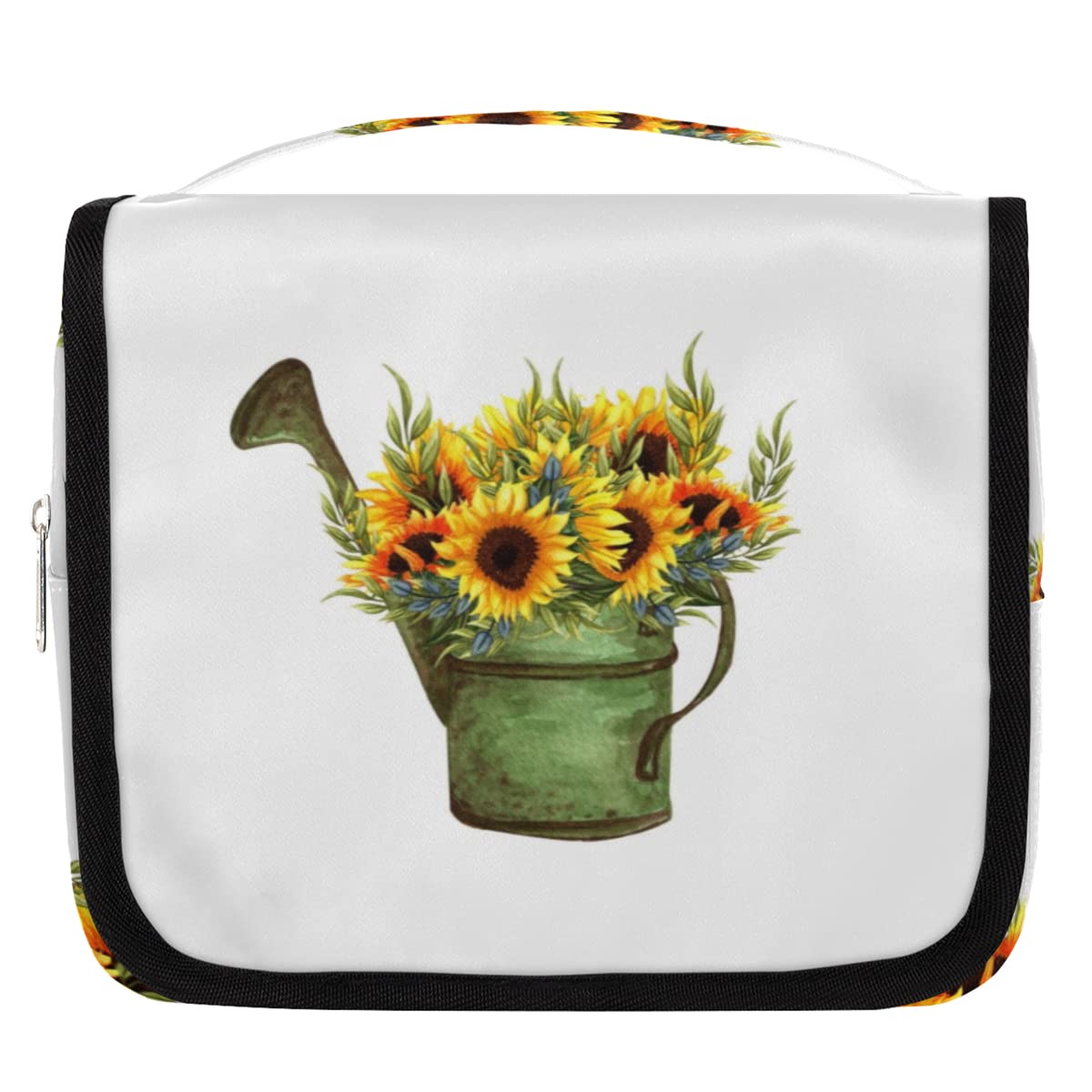 Słonecznik podróżna kosmetyczka vintage czajnik słonecznik torba do mycia torebka unisex wiszące przybory toaletowe organizer kosmetyczny, wielobarwny, Jeden rozmiar
