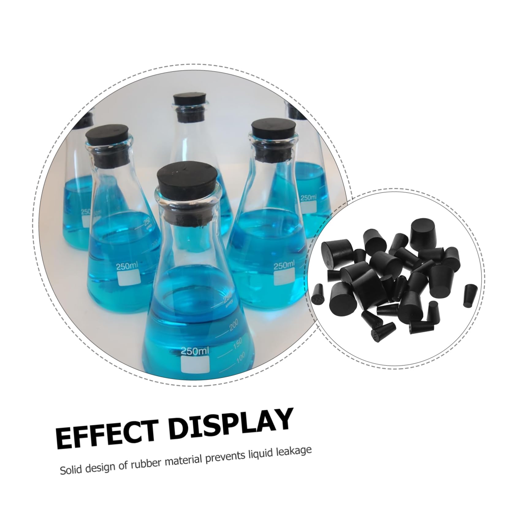 PRETYZOOM 3 Set Tappo Di Gomma Per Spina Da Laboratorio Tappi Di Arresto Parti Di Ricambio Per Laboratori Plug Del Tappo Tappisti Di Gomma Da Laboratorio Nero Gomma Da Cancellare 27 Pezzi*3