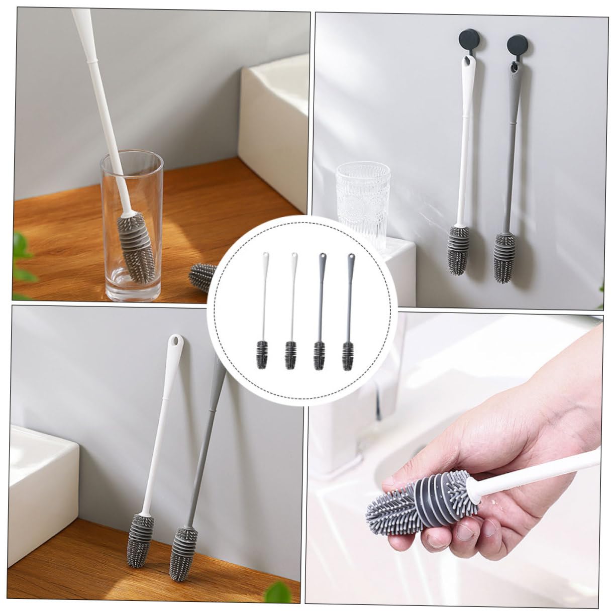 8pezzi Silicone Per Bottiglie e Tazze Resistente e Facile Usare Assortito Per