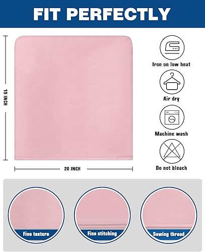 Miniatura 6 de Paquete de 6 fundas rosas para respaldo de sillas de comedor, lavables, extraíbles y lavables, protectores de silla para bodas, fiestas, baby