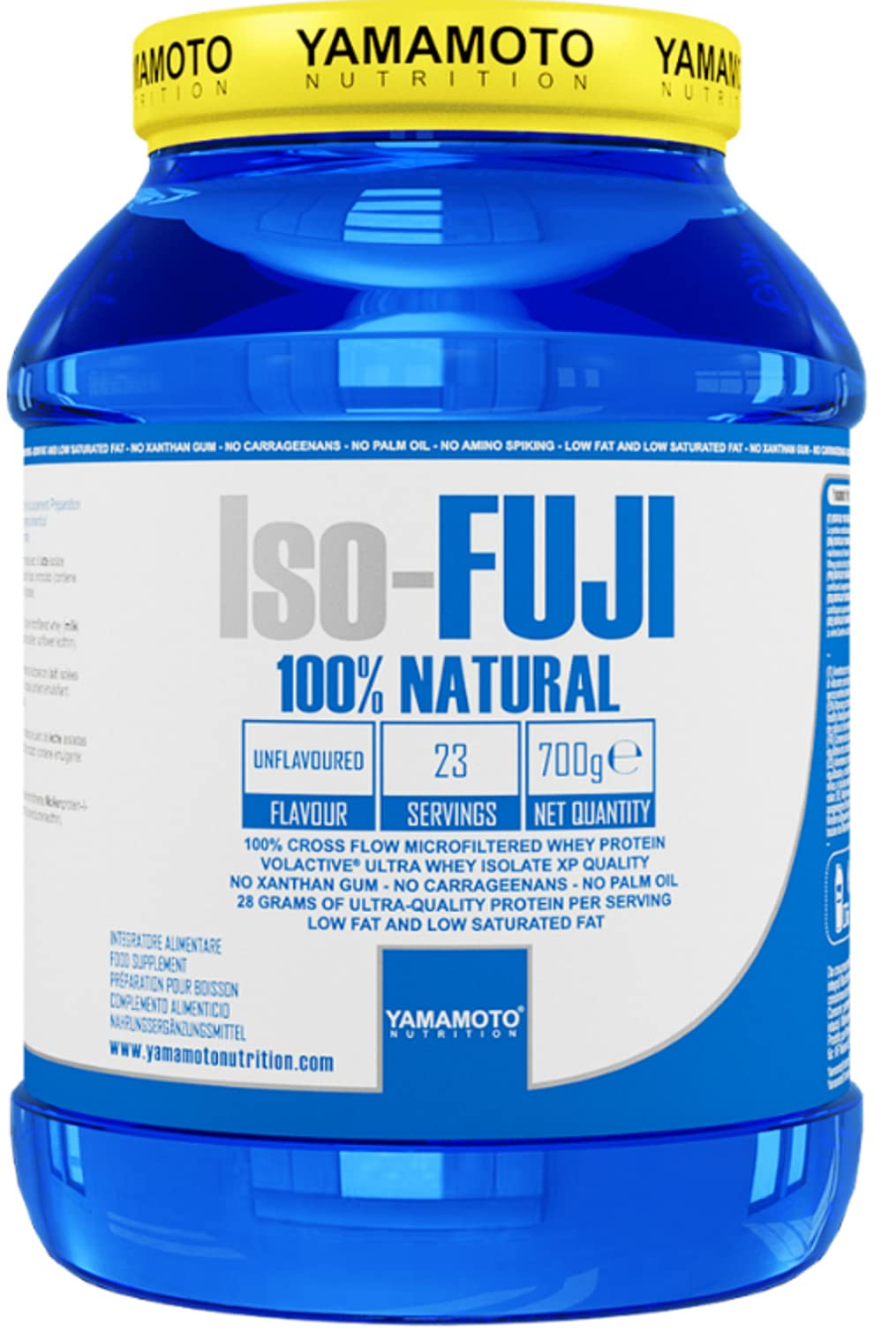 Yàmamoto Iso Fuji Natural 2000 gr - proteine isolate siero del latte whey microfiltrate - Certificazione Volactive® UltraWhey XP - Senza Glutine