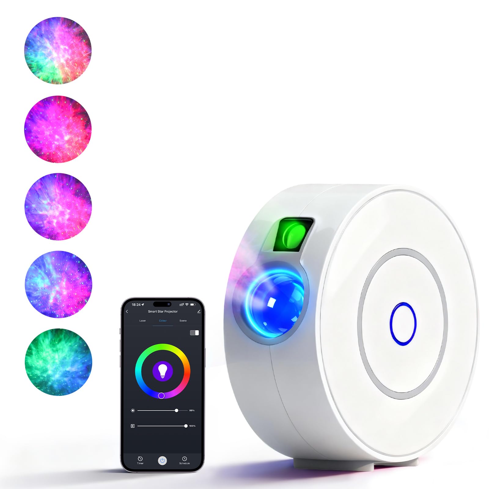 ZB1 QQ Music star light 中華 ジャンハオ 5星 LIUYANG Galaxy Projector for Bedroom, Voice Control Star Projector