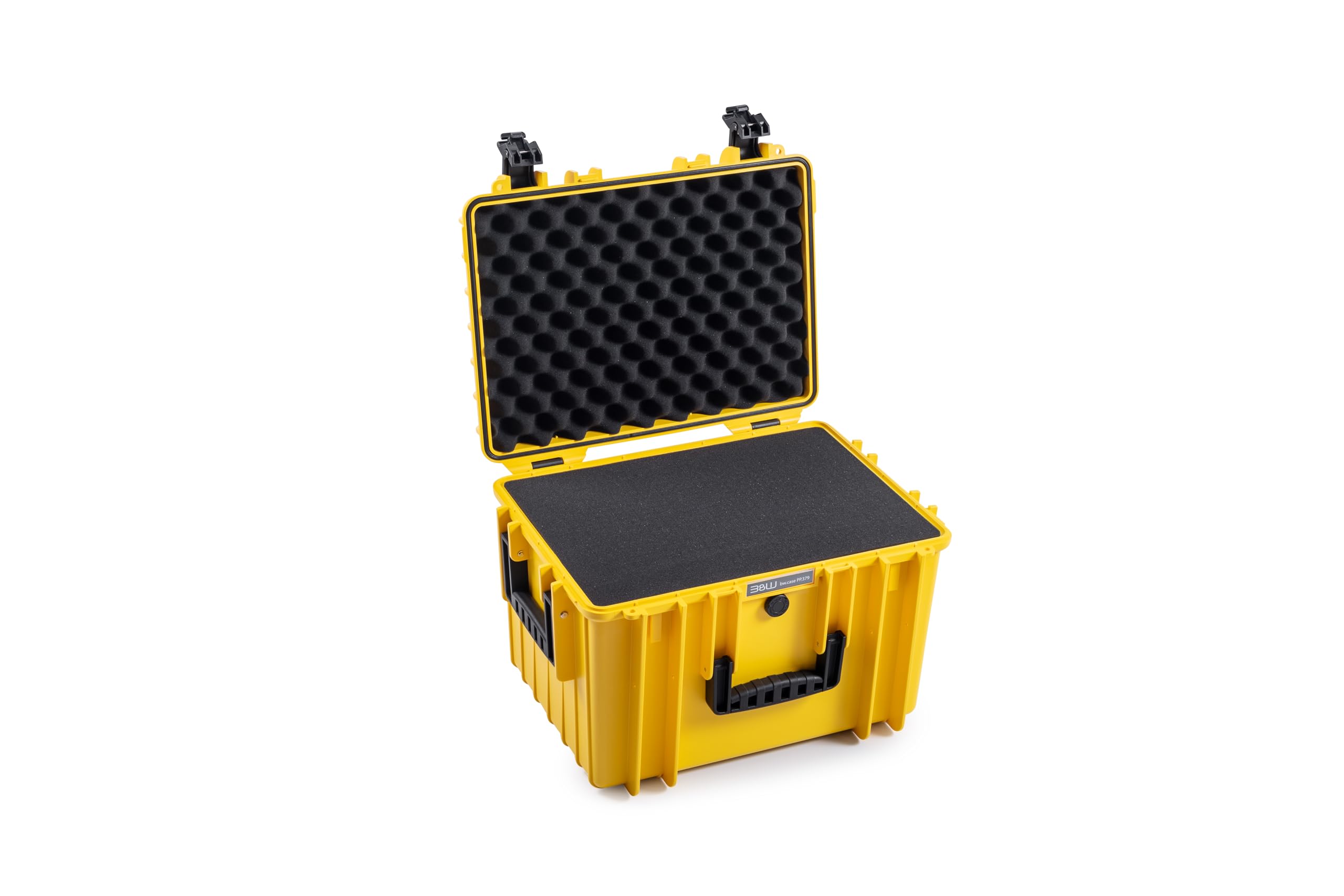 B&W International Mehrzweckkoffer Outdoor 5500 (PP.379) Gelb - mit Würfelschaum - wasserdicht (IP67), staubdicht, schlagfest, extrem robust