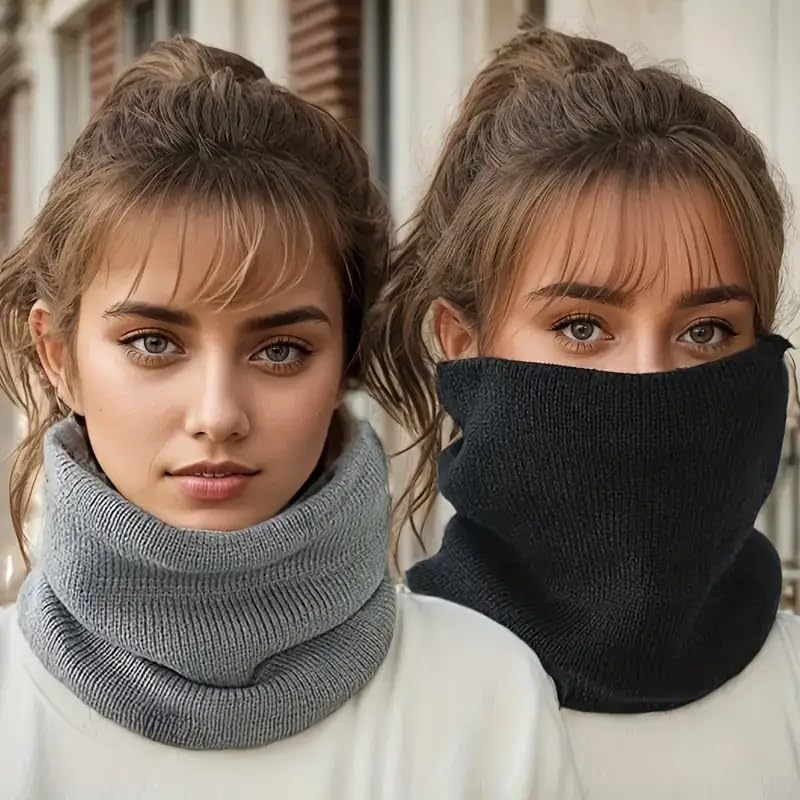 Neck Gaiters for Unisex Neck Warmer Men Women with Thermal Thick Warm Neck Gaiter Lined Cold Weather Thick Windproof