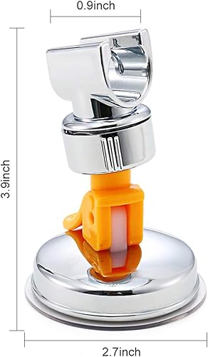 Miniatura 10 de Soporte de cabezal de ducha ajustable, soporte de ducha de mano con ventosa de baño, cabezal extraíble y soporte de succión montado en la pared