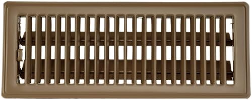 Miniatura 10 de Imperial Manufacturing RG0244 Registro de piso con listones de 4 x 10 pulgadas, almendra