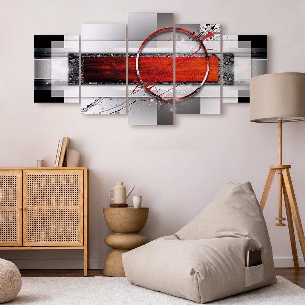 B&D XXL - Quadro Acustico 5 pezzi schiuma acustica Quadri Moderni Grandi - Camera da Letto Matrimoniale - Stampa su Tela - Pannelli Fonoassorbenti Decorativi - Fonoassorbente Acustiche