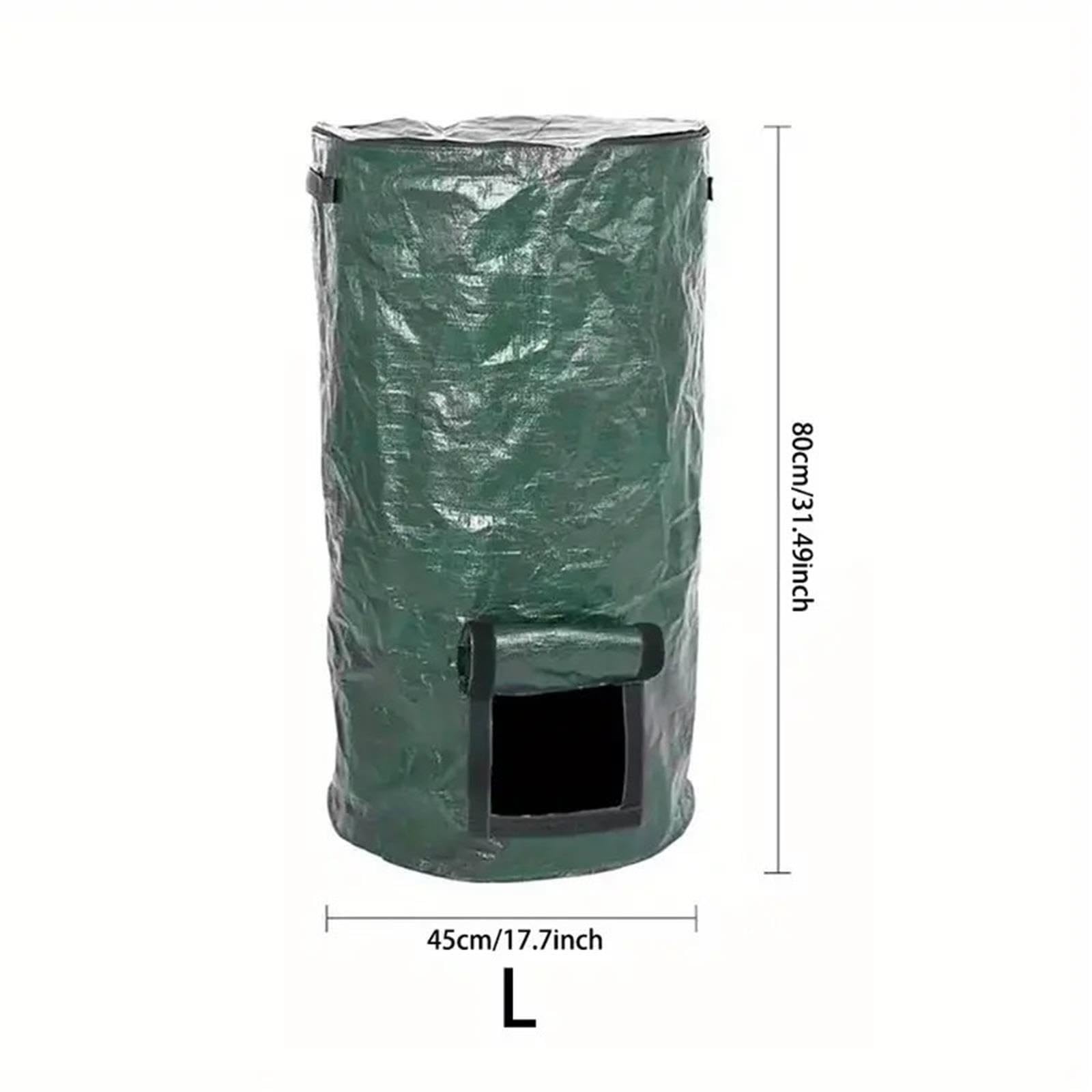 Bolsa para Residuos de Jardín Bolsa de basura reutilizable 34 galones | Con asa de cremallera(34Gallons)