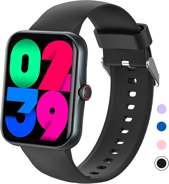 Smart Watch for Kids, Fitness Tracker Smart Watch with Bluetooth Call Voice Assistant, 100 Sports Modes, Sleep Monitor, Pedometer, Sport Watch for iOS Android