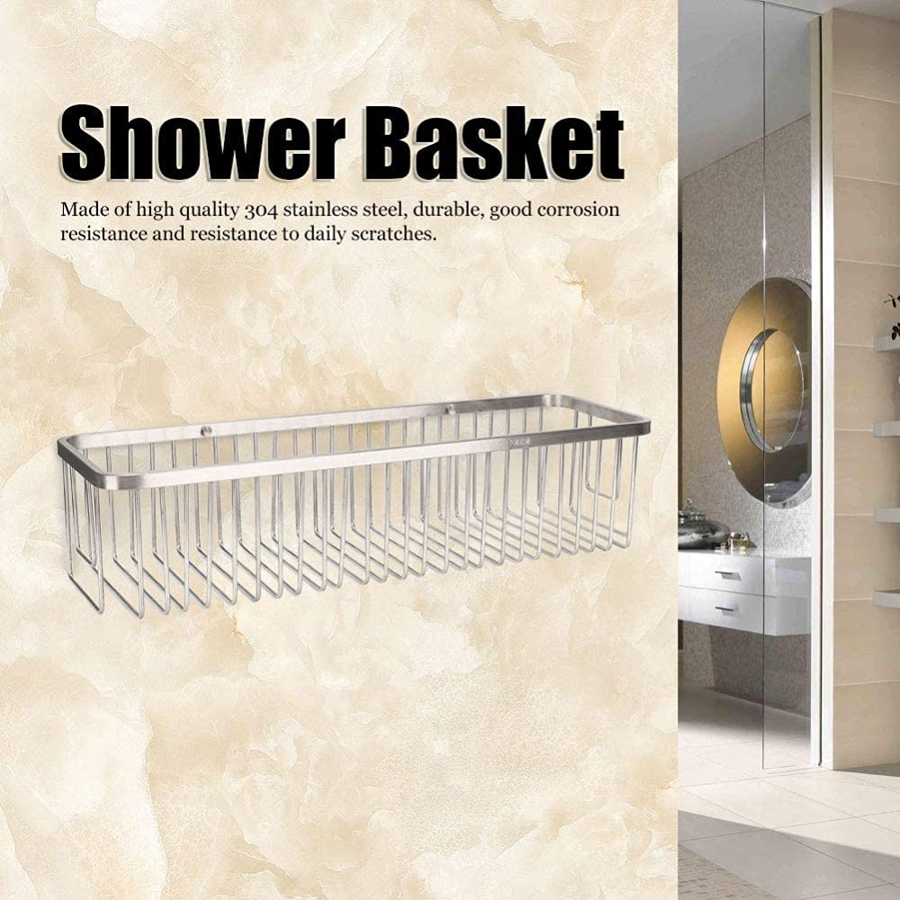 Cestino portaoggetti da appendere in acciaio inox per bagno, cucina, bagno, doccia, da appendere alla parete