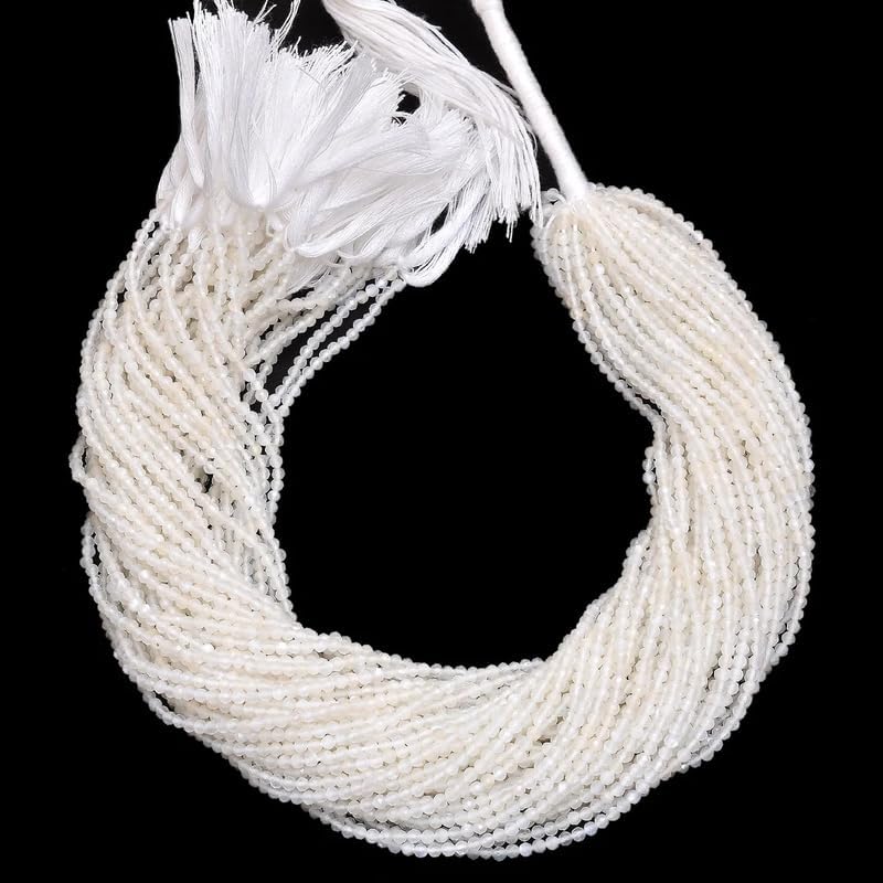 Pierre de lune blanche perles 2mm pour bracelets minimalistes faits main