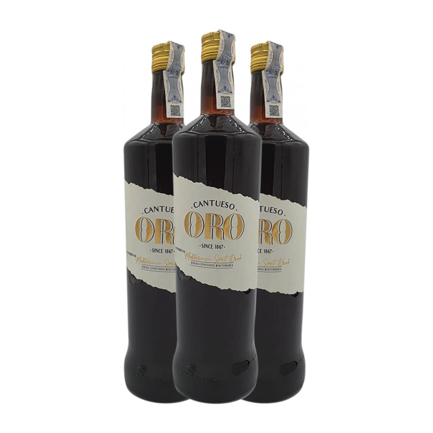 Licores SyS Cantueso Oro Botella Misil 1 L (Caja de 3 Botella Misil de 1 L)